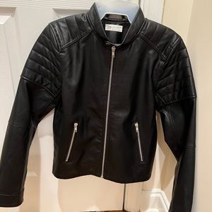 H&M Boys Faux Leather Moto Jacket